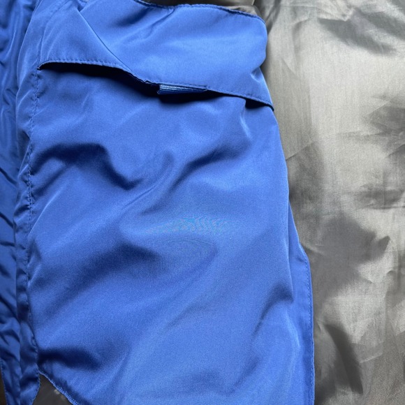 St Johns Bay Mens Big Tall 3XT 3XG Blue Puffer Vest Hooded Full Zip Pockets - Picture 8 of 11